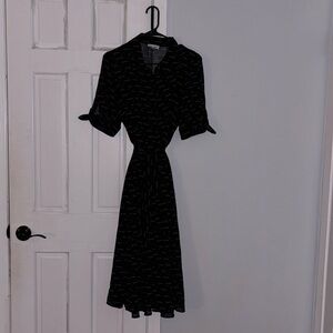 Calvin Klein black and white dress